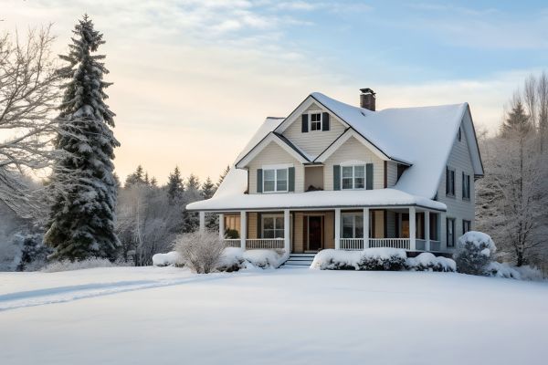 house covered with snow house covered with snow